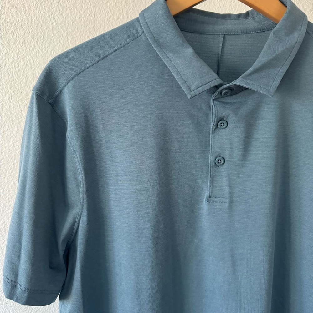 LuLu Lemon Men's Blue Polo Shirt